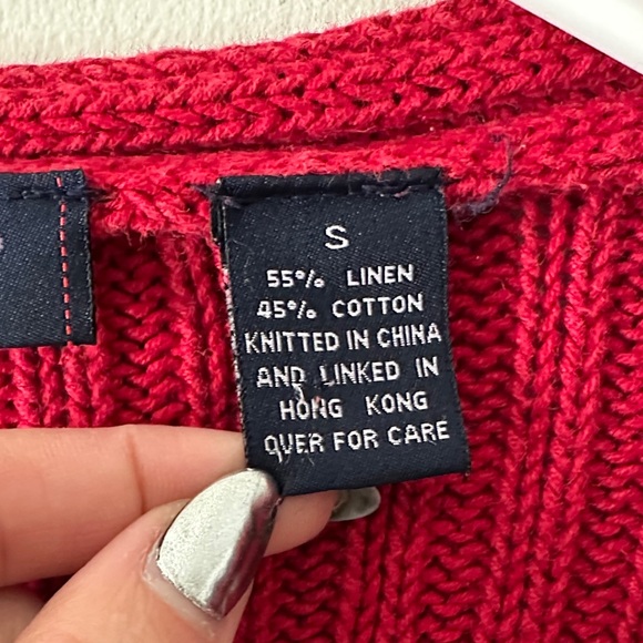 The Limited Cotton and Linen Knit Button-Up Sweater - Picture 2 of 6